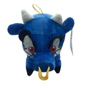 Blue Bull Plush Toy By Classic Toy Co. Stuffed Animal Nose Ring Red Eyes NWT NEW